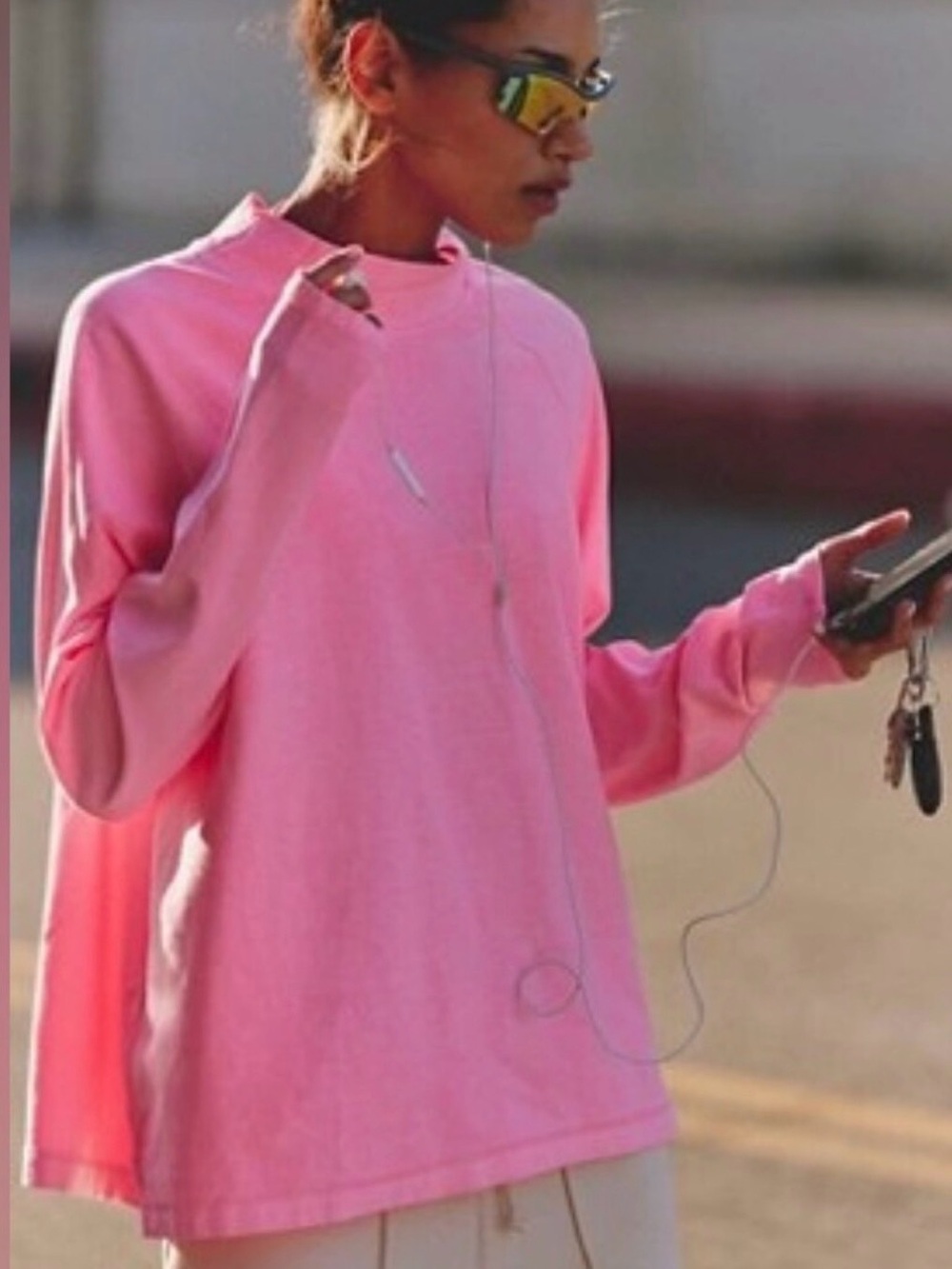 NWT Pink free people, movement, long sleeve shirt